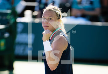 2022-03-12 - Anett Kontaveit of Estonia in action against Kristina Kucova of Slovakia during the second round of the 2022 BNP Paribas Open, WTA 1000 tennis tournament on March 12, 2022 at Indian Wells Tennis Garden in Indian Wells, USA - 2022 BNP PARIBAS OPEN, WTA 1000 TENNIS TOURNAMENT - INTERNATIONALS - TENNIS