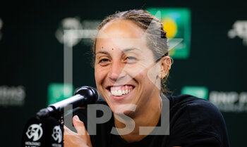 2022-03-13 - Madison Keys of the United States talks to the media after the third round of the 2022 BNP Paribas Open, WTA 1000 tennis tournament on March 13, 2022 at Indian Wells Tennis Garden in Indian Wells, USA - 2022 BNP PARIBAS OPEN, WTA 1000 TENNIS TOURNAMENT - INTERNATIONALS - TENNIS