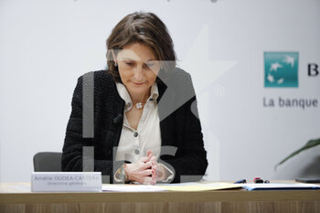 2022-03-16 - FFT CEO Amelie Oudea Castera during the presentation of the Roland Garros 2022, Grand Slam tennis tournament on March 16, 2022 at Roland Garros stadium in Paris, France - ROLAND GARROS 2022, GRAND SLAM TENNIS TOURNAMENT - INTERNATIONALS - TENNIS