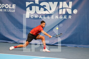 2022-03-18 - Giovanni Mpetshi Perricard during the Play In Challenger 2022, ATP Challenger Tour tennis tournament on March 20, 2022 at Tennis Club Lillois Lille Metropole in Lille, France - PLAY IN CHALLENGER 2022, ATP CHALLENGER TOUR TENNIS TOURNAMENT - INTERNATIONALS - TENNIS
