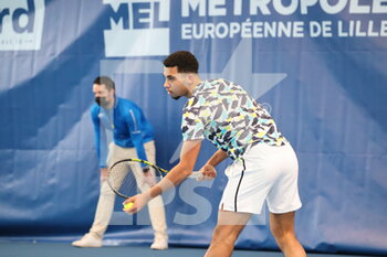 2022-03-20 - Arthur Fils during the Play In Challenger 2022, ATP Challenger Tour tennis tournament on March 20, 2022 at Tennis Club Lillois Lille Metropole in Lille, France - PLAY IN CHALLENGER 2022, ATP CHALLENGER TOUR TENNIS TOURNAMENT - INTERNATIONALS - TENNIS