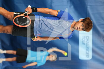 2022-03-23 - Keichi Uchida during the Play In Challenger 2022, ATP Challenger Tour tennis tournament on March 23, 2022 at Tennis Club Lillois Lille Metropole in Lille, France - PLAY IN CHALLENGER 2022, ATP CHALLENGER TOUR TENNIS TOURNAMENT - INTERNATIONALS - TENNIS