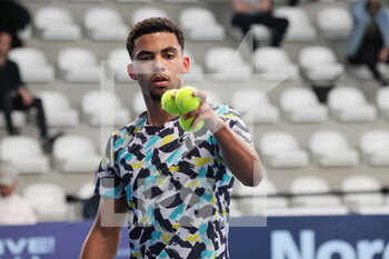 2022-03-24 - Arthur Fils during the Play In Challenger 2022, ATP Challenger Tour tennis tournament on March 24, 2022 at Tennis Club Lillois Lille Metropole in Lille, France - PLAY IN CHALLENGER 2022, ATP CHALLENGER TOUR TENNIS TOURNAMEN - INTERNATIONALS - TENNIS