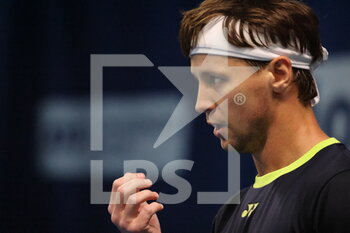 2022-03-24 - Ricardas Berankis during the Play In Challenger 2022, ATP Challenger Tour tennis tournament on March 24, 2022 at Tennis Club Lillois Lille Metropole in Lille, France - PLAY IN CHALLENGER 2022, ATP CHALLENGER TOUR TENNIS TOURNAMEN - INTERNATIONALS - TENNIS