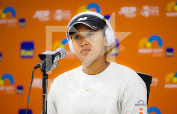 2022-03-22 - Naomi Osaka of Japan talks to the media after the first round of the 2022 Miami Open, WTA Masters 1000 tennis tournament on March 23, 2022 at Hard Rock stadium in Miami, USA - 2022 MIAMI OPEN, WTA MASTERS 1000 TENNIS TOURNAMENT - INTERNATIONALS - TENNIS