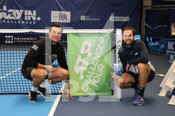 2022-03-26 - Winner double Patrik Niklas-Salminen and Viktor Durasovic during the Play In Challenger 2022, ATP Challenger Tour tennis tournament on March 26, 2022 at Tennis Club Lillois Lille Metropole in Lille, France - PLAY IN CHALLENGER 2022, ATP CHALLENGER TOUR TENNIS TOURNAMENT - INTERNATIONALS - TENNIS