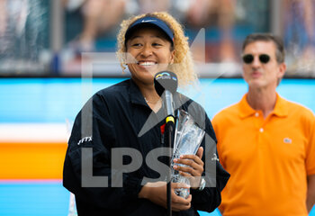 2022-04-02 - Naomi Osaka of Japan during the trophy ceremony after the final of the 2022 Miami Open, WTA Masters 1000 tennis tournament on April 2, 2022 at Hard Rock stadium in Miami, USA - 2022 MIAMI OPEN, WTA MASTERS 1000 TENNIS TOURNAMENT - INTERNATIONALS - TENNIS