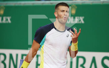 2022-04-11 - Borna Coric of Croatia during the Rolex Monte-Carlo Masters 2022, ATP Masters 1000 tennis tournament on April 11, 2022 at Monte-Carlo Country Club in Roquebrune-Cap-Martin, France - ROLEX MONTE-CARLO MASTERS 2022, ATP MASTERS 1000 TENNIS TOURNAMENT - INTERNATIONALS - TENNIS
