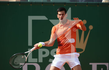 2022-04-12 - Novak Djokovic of Serbia during the Rolex Monte-Carlo Masters 2022, ATP Masters 1000 tennis tournament on April 12, 2022 at Monte-Carlo Country Club in Roquebrune-Cap-Martin, France - ROLEX MONTE-CARLO MASTERS 2022, ATP MASTERS 1000 TENNIS TOURNAMENT - INTERNATIONALS - TENNIS