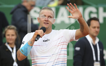 2022-04-12 - Alejandro Davidovich Fokina of Spain celebrates his second round victory over Novak Djokovic of Serbia during day 3 of the Rolex Monte-Carlo Masters 2022, an ATP Masters 1000 tennis tournament on April 12, 2022, held at the Monte-Carlo Country Club in Roquebrune-Cap-Martin, France - ROLEX MONTE-CARLO MASTERS 2022, ATP MASTERS 1000 TENNIS TOURNAMENT - INTERNATIONALS - TENNIS