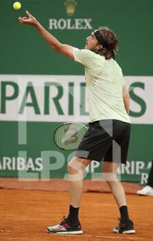 2022-04-12 - Stefanos Tsitsipas of Greece during day 3 of the Rolex Monte-Carlo Masters 2022, an ATP Masters 1000 tennis tournament on April 12, 2022, held at the Monte-Carlo Country Club in Roquebrune-Cap-Martin, France - ROLEX MONTE-CARLO MASTERS 2022, ATP MASTERS 1000 TENNIS TOURNAMENT - INTERNATIONALS - TENNIS