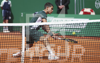 2022-04-13 - Carlos Alcaraz of Spain during day 4 of the Rolex Monte-Carlo Masters 2022, an ATP Masters 1000 tennis tournament on April 13, 2022, held at the Monte-Carlo Country Club in Roquebrune-Cap-Martin, France - ROLEX MONTE-CARLO MASTERS 2022, ATP MASTERS 1000 TENNIS TOURNAMENT - INTERNATIONALS - TENNIS