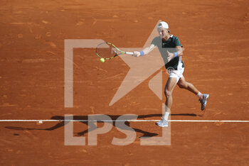 2022-04-13 - Holger Rune of Denmark during day 4 of the Rolex Monte-Carlo Masters 2022, an ATP Masters 1000 tennis tournament on April 13, 2022, held at the Monte-Carlo Country Club in Roquebrune-Cap-Martin, France - ROLEX MONTE-CARLO MASTERS 2022, ATP MASTERS 1000 TENNIS TOURNAMENT - INTERNATIONALS - TENNIS