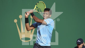 2022-04-13 - Felix Auger-Aliassime of Canada during day 4 of the Rolex Monte-Carlo Masters 2022, an ATP Masters 1000 tennis tournament on April 13, 2022, held at the Monte-Carlo Country Club in Roquebrune-Cap-Martin, France - ROLEX MONTE-CARLO MASTERS 2022, ATP MASTERS 1000 TENNIS TOURNAMENT - INTERNATIONALS - TENNIS