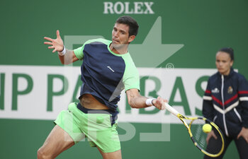 2022-04-13 - Federico Delbonis of Argentina during day 4 of the Rolex Monte-Carlo Masters 2022, an ATP Masters 1000 tennis tournament on April 13, 2022, held at the Monte-Carlo Country Club in Roquebrune-Cap-Martin, France - ROLEX MONTE-CARLO MASTERS 2022, ATP MASTERS 1000 TENNIS TOURNAMENT - INTERNATIONALS - TENNIS