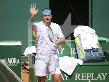 2022-04-14 - Alejandro Davidovich Fokina of Spain celebrates his victory during day 5 of the Rolex Monte-Carlo Masters 2022, an ATP Masters 1000 tennis tournament on April 14, 2022, held at the Monte-Carlo Country Club in Roquebrune-Cap-Martin, France - ROLEX MONTE-CARLO MASTERS 2022, ATP MASTERS 1000 TENNIS TOURNAMENT - INTERNATIONALS - TENNIS