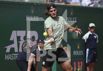 2022-04-14 - Stefanos Tsitsipas of Greece during day 5 of the Rolex Monte-Carlo Masters 2022, an ATP Masters 1000 tennis tournament on April 14, 2022, held at the Monte-Carlo Country Club in Roquebrune-Cap-Martin, France - ROLEX MONTE-CARLO MASTERS 2022, ATP MASTERS 1000 TENNIS TOURNAMENT - INTERNATIONALS - TENNIS