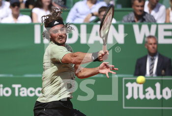 2022-04-14 - Stefanos Tsitsipas of Greece during day 5 of the Rolex Monte-Carlo Masters 2022, an ATP Masters 1000 tennis tournament on April 14, 2022, held at the Monte-Carlo Country Club in Roquebrune-Cap-Martin, France - ROLEX MONTE-CARLO MASTERS 2022, ATP MASTERS 1000 TENNIS TOURNAMENT - INTERNATIONALS - TENNIS