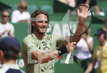 2022-04-14 - Stefanos Tsitsipas of Greece celebrates his victory during day 5 of the Rolex Monte-Carlo Masters 2022, an ATP Masters 1000 tennis tournament on April 14, 2022, held at the Monte-Carlo Country Club in Roquebrune-Cap-Martin, France - ROLEX MONTE-CARLO MASTERS 2022, ATP MASTERS 1000 TENNIS TOURNAMENT - INTERNATIONALS - TENNIS