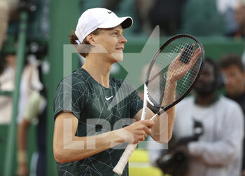 2022-04-14 - Jannik Sinner of Italia celebrates his victory during day 5 of the Rolex Monte-Carlo Masters 2022, an ATP Masters 1000 tennis tournament on April 14, 2022, held at the Monte-Carlo Country Club in Roquebrune-Cap-Martin, France - ROLEX MONTE-CARLO MASTERS 2022, ATP MASTERS 1000 TENNIS TOURNAMENT - INTERNATIONALS - TENNIS