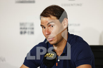 2022-05-01 - Rafael Nadal of Spain during the press conference at the Mutua Madrid Open 2022 tennis tournament on May 1, 2022 at Caja Magica stadium in Madrid, Spain - MUTUA MADRID OPEN 2022 TENNIS TOURNAMENT - INTERNATIONALS - TENNIS