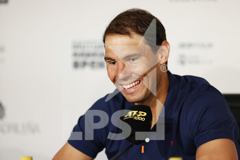 2022-05-01 - Rafael Nadal of Spain during the press conference at the Mutua Madrid Open 2022 tennis tournament on May 1, 2022 at Caja Magica stadium in Madrid, Spain - MUTUA MADRID OPEN 2022 TENNIS TOURNAMENT - INTERNATIONALS - TENNIS