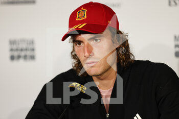 2022-05-01 - Stefanos Tsitsipas of Greece during the press conference at the Mutua Madrid Open 2022 tennis tournament on May 1, 2022 at Caja Magica stadium in Madrid, Spain - MUTUA MADRID OPEN 2022 TENNIS TOURNAMENT - INTERNATIONALS - TENNIS