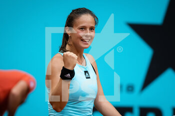 2022-05-01 - Daria Kasatkina of Russia in action against Maria Sakkari of Greece during the second round of the Mutua Madrid Open 2022 tennis tournament on May 1, 2022 at Caja Magica stadium in Madrid, Spain - MUTUA MADRID OPEN 2022 TENNIS TOURNAMENT - INTERNATIONALS - TENNIS