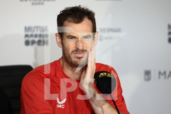 2022-05-02 - Andy Murray of Great Britain attends his press conference during the Mutua Madrid Open 2022 tennis tournament on May 2, 2022 at Caja Magica stadium in Madrid, Spain - MUTUA MADRID OPEN 2022 TENNIS TOURNAMENT - INTERNATIONALS - TENNIS