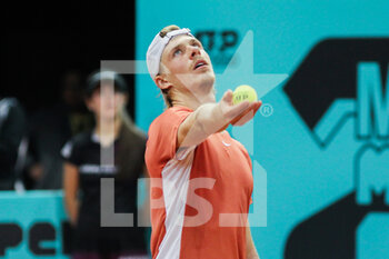 2022-05-02 - Denis Shapovalov from Canada in action against Ugo Umbert from France during the Mutua Madrid Open 2022 tennis tournament on May 2, 2022 at Caja Magica stadium in Madrid, Spain - MUTUA MADRID OPEN 2022 TENNIS TOURNAMENT - INTERNATIONALS - TENNIS