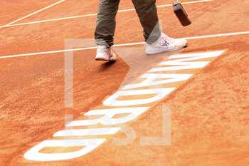 2022-05-04 - Logo of Madrid is seen during the Mutua Madrid Open 2022 tennis tournament on May 4, 2022 at Caja Magica stadium in Madrid, Spain - MUTUA MADRID OPEN 2022 TENNIS TOURNAMENT - INTERNATIONALS - TENNIS