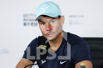 2022-05-05 - Rafael Nadal of Spain attends his press conference during the Mutua Madrid Open 2022 tennis tournament on May 5, 2022 at Caja Magica stadium in Madrid, Spain - MUTUA MADRID OPEN 2022 TENNIS TOURNAMENT - INTERNATIONALS - TENNIS