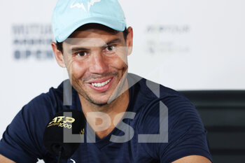 2022-05-05 - Rafael Nadal of Spain attends his press conference during the Mutua Madrid Open 2022 tennis tournament on May 5, 2022 at Caja Magica stadium in Madrid, Spain - MUTUA MADRID OPEN 2022 TENNIS TOURNAMENT - INTERNATIONALS - TENNIS