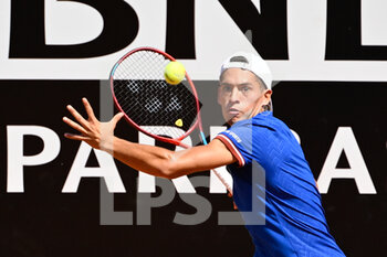 2022-05-11 - Sebastian Baez (ARG) during the first round against Alexander Zverev (GER) of the ATP Master 1000 Internazionali BNL D'Italia tournament at Foro Italico on May 11, 2022 - INTERNAZIONALI BNL D'ITALIA - INTERNATIONALS - TENNIS