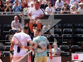 2022-05-16 - Jo-Wilfried Tsonga (FRA) after his defeat against Alex Molcan (SK) during the round of 32 at the Open Parc Auvergne-Rhone-Alpes Lyon 2022, ATP 250 Tennis tournament on May 16, 2022 at Parc de la Tete d'Or in Lyon, France - OPEN PARC AUVERGNE-RHONE-ALPES LYON 2022, ATP 250 TENNIS TOURNAMENT - INTERNATIONALS - TENNIS