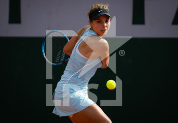 2022-05-17 - Viktoriya Tomova of Bulgaria in action against Katie Swan of Great Britain during the first round of qualifications at the Roland-Garros 2022, Grand Slam tennis tournament on May 17, 2022 at Roland-Garros stadium in Paris, France - FRENCH OPEN (ROLAND-GARROS) 2022, GRAND SLAM TENNIS TOURNAMENT - INTERNATIONALS - TENNIS
