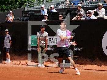 2022-05-18 - Pablo Carreno Busta (SPA) in action against Federico Coria (ARG) during the round of 16 at the Open Parc Auvergne-Rhone-Alpes Lyon 2022, ATP 250 Tennis tournament on May 18, 2022 at Parc de la Tete d'Or in Lyon, France - OPEN PARC AUVERGNE-RHONE-ALPES LYON 2022, ATP 250 TENNIS TOURNAMENT - INTERNATIONALS - TENNIS