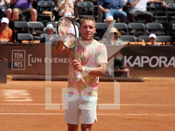 2022-05-18 - Alex Molcan (SVK) reacts after winning against Karen Khachanov (RUS) during the round of 16 at the Open Parc Auvergne-Rhone-Alpes Lyon 2022, ATP 250 Tennis tournament on May 18, 2022 at Parc de la Tete d'Or in Lyon, France - OPEN PARC AUVERGNE-RHONE-ALPES LYON 2022, ATP 250 TENNIS TOURNAMENT - INTERNATIONALS - TENNIS