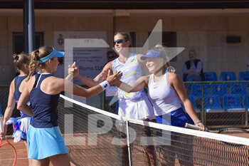 2022-05-21 - Matilde Paoletti (ITA) and Lisa Pigato (ITA) during the women's doubles final match of ITF 17th Edition-RCCTR 150th Anniversary, BMW Rome Cup, at Reale Circolo Canottieri Tevere Remo, Rome, Italy. - 17TH EDITION-RCCTR 150TH ANNIVERSARY, BMW ROME CUP - INTERNATIONALS - TENNIS