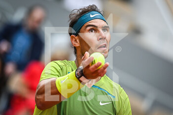 2022-05-23 - Rafael NADAL of Spain during the Day two of Roland-Garros 2022, French Open 2022, Grand Slam tennis tournament on May 23, 2022 at Roland-Garros stadium in Paris, France - ROLAND-GARROS 2022, FRENCH OPEN 2022, GRAND SLAM TENNIS TOURNAMENT - INTERNATIONALS - TENNIS