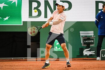 2022-05-23 - Yoshihito NISHIOKA of Japan during the Day two of Roland-Garros 2022, French Open 2022, Grand Slam tennis tournament on May 23, 2022 at Roland-Garros stadium in Paris, France - ROLAND-GARROS 2022, FRENCH OPEN 2022, GRAND SLAM TENNIS TOURNAMENT - INTERNATIONALS - TENNIS