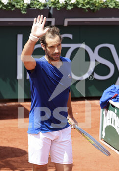 2022-05-24 - Richard Gasquet of France celebrates his first round victory during day 3 of the French Open 2022, a tennis Grand Slam tournament on May 24, 2022 at Roland-Garros stadium in Paris, France - ROLAND-GARROS 2022, FRENCH OPEN 2022, GRAND SLAM TENNIS TOURNAMENT - INTERNATIONALS - TENNIS