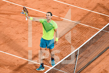 2022-05-25 - Rafael Nadal of Spain celebrates during the French Open (Roland-Garros) 2022, Grand Slam tennis tournament on May 25, 2022 at Roland-Garros stadium in Paris, France - ROLAND-GARROS 2022, FRENCH OPEN 2022, GRAND SLAM TENNIS TOURNAMENT - INTERNATIONALS - TENNIS