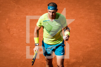 2022-05-27 - Rafael NADAL of Spain celebrates his point during the Day six of Roland-Garros 2022, French Open 2022, Grand Slam tennis tournament on May 27, 2022 at Roland-Garros stadium in Paris, France - TENNIS - ROLAND GARROS 2022 - WEEK 1 PART 2 - INTERNATIONALS - TENNIS