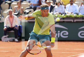 2022-05-27 - Rafael Nadal of Spain during day 6 of the French Open 2022, Roland-Garros 2022, second Grand Slam tennis tournament of the season on May 27, 2022 at Roland-Garros stadium in Paris, France - TENNIS - ROLAND GARROS 2022 - WEEK 1 PART 2 - INTERNATIONALS - TENNIS