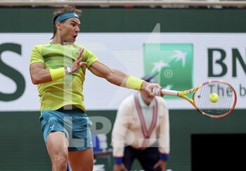 2022-05-29 - Rafael Nadal of Spain during day 8 of the French Open 2022, Roland-Garros 2022, second Grand Slam tennis tournament of the season on May 29, 2022 at Roland-Garros stadium in Paris, France - TENNIS - ROLAND GARROS 2022 - WEEK 1 PART 2 - INTERNATIONALS - TENNIS
