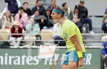 2022-05-29 - Rafael Nadal of Spain during day 8 of the French Open 2022, Roland-Garros 2022, second Grand Slam tennis tournament of the season on May 29, 2022 at Roland-Garros stadium in Paris, France - TENNIS - ROLAND GARROS 2022 - WEEK 1 PART 2 - INTERNATIONALS - TENNIS