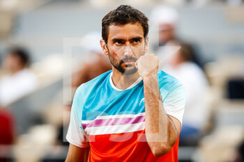 2022-06-01 - Marin CILIC of Croatia celebrates his victory during the Day eleven of Roland-Garros 2022, French Open 2022, Grand Slam tennis tournament on June 01, 2022 at Roland-Garros stadium in Paris, France - TENNIS - ROLAND GARROS 2022 - WEEK 2 - INTERNATIONALS - TENNIS