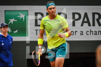 2022-06-05 - Rafael NADAL of Spain celebrates his point during the Day fifteen of Roland-Garros 2022, French Open 2022, Grand Slam tennis tournament on June 05, 2022 at Roland-Garros stadium in Paris, France - TENNIS - ROLAND GARROS 2022 - WEEK 2 - INTERNATIONALS - TENNIS