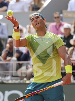 2022-06-05 - Rafael Nadal of Spain during the men's final on day 15 of Roland-Garros 2022, French Open 2022, second Grand Slam tennis tournament of the season on June 5, 2022 at Roland-Garros stadium in Paris, France - TENNIS - ROLAND GARROS 2022 - WEEK 2 - INTERNATIONALS - TENNIS